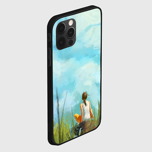 Чехол iPhone 12 Pro Cloud ART / 3D-Черный – фото 2