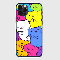 Чехол для iPhone 12 Pro МИЛЫЕ КОТЯТКИ, цвет: 3D-черный