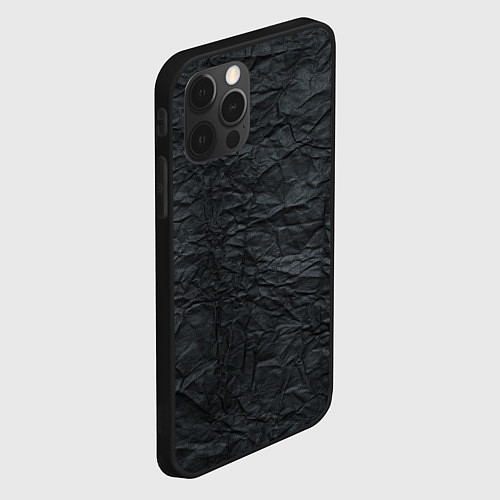 Чехол iPhone 12 Pro Черная Бумага / 3D-Черный – фото 2