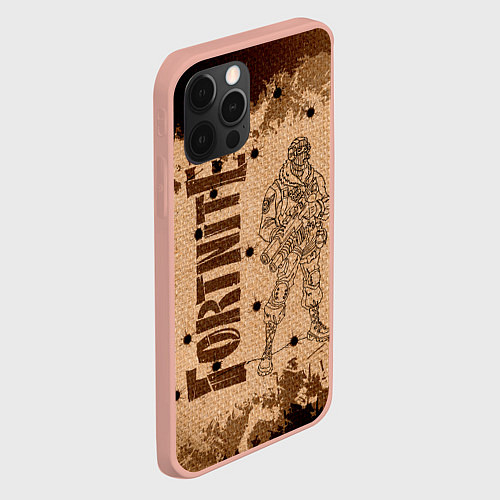 Чехол iPhone 12 Pro Fortnite / 3D-Светло-розовый – фото 2