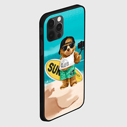 Чехол для iPhone 12 Pro Медвежонок серфер, цвет: 3D-черный — фото 2