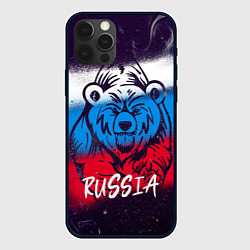 Чехол для iPhone 12 Pro Russia Bear, цвет: 3D-черный