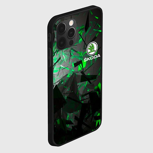 Чехол iPhone 12 Pro SKODA / 3D-Черный – фото 2