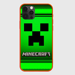 Чехол для iPhone 12 Pro Minecraft, цвет: 3D-красный