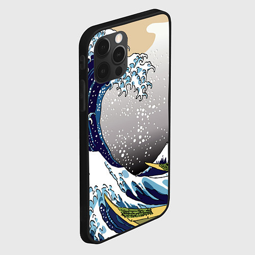 Чехол iPhone 12 Pro The great wave off kanagawa / 3D-Черный – фото 2