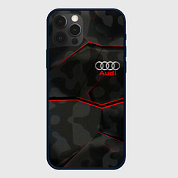 Чехол для iPhone 12 Pro AUDI, цвет: 3D-черный