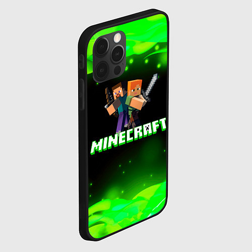 Чехол iPhone 12 Pro Minecraft 1 / 3D-Черный – фото 2