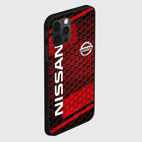Чехол iPhone 12 Pro NISSAN / 3D-Черный – фото 2