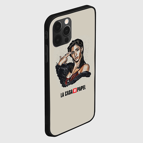 Чехол iPhone 12 Pro БУМАЖНЫЙ ДОМ / 3D-Черный – фото 2