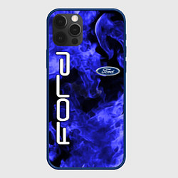 Чехол для iPhone 12 Pro FORD, цвет: 3D-тёмно-синий