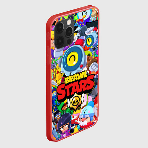 Чехол iPhone 12 Pro BRAWL STARS NANI / 3D-Красный – фото 2