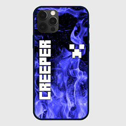 Чехол для iPhone 12 Pro MINECRAFT CREEPER, цвет: 3D-черный