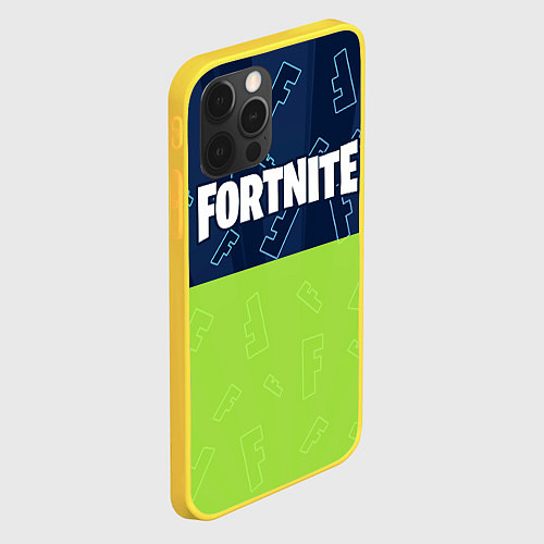 Чехол iPhone 12 Pro FORTNITE ФОРТНАЙТ / 3D-Желтый – фото 2