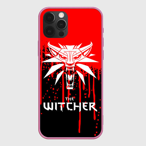 Чехол iPhone 12 Pro The Witcher / 3D-Малиновый – фото 1