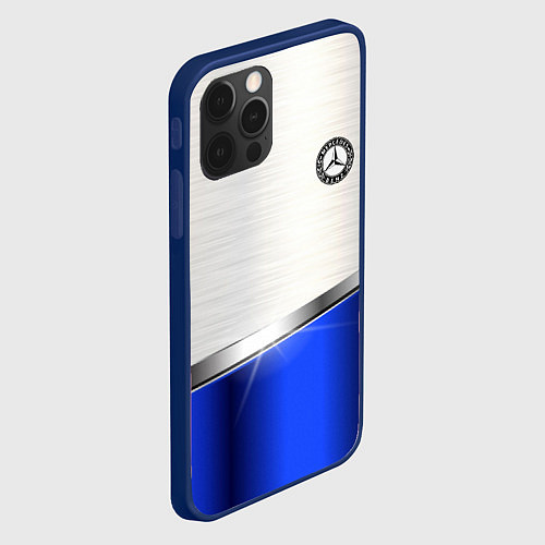 Чехол iPhone 12 Pro MERCEDES-BENZ / 3D-Тёмно-синий – фото 2