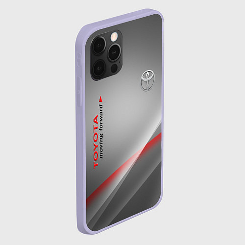 Чехол iPhone 12 Pro TOYOTA / 3D-Светло-сиреневый – фото 2