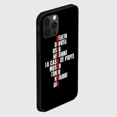 Чехол iPhone 12 Pro БУМАЖНЫЙ ДОМ / 3D-Черный – фото 2