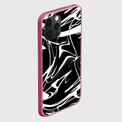 Чехол для iPhone 12 Pro АБСТРАКЦИЯ, цвет: 3D-малиновый — фото 2