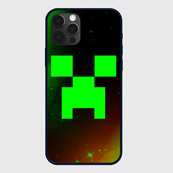 Чехол для iPhone 12 Pro MINECRAFT МАЙНКРАФТ, цвет: 3D-черный