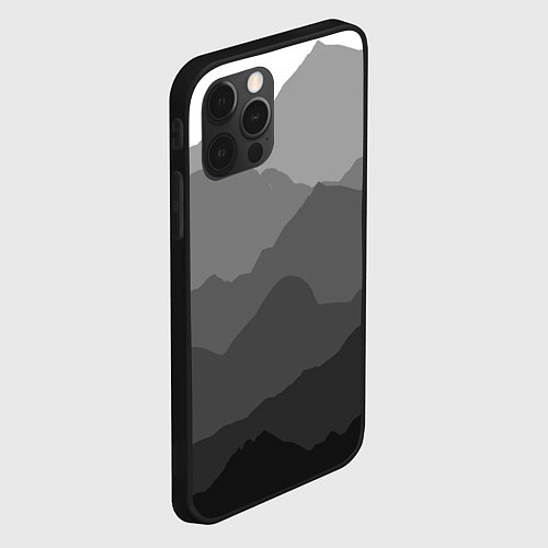 Чехол iPhone 12 Pro Горы / 3D-Черный – фото 2