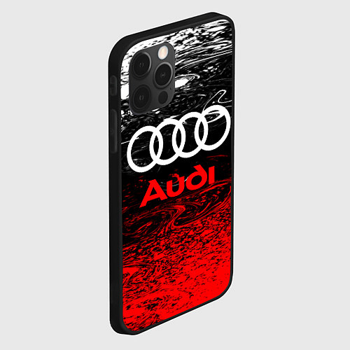 Чехол iPhone 12 Pro AUDI / 3D-Черный – фото 2
