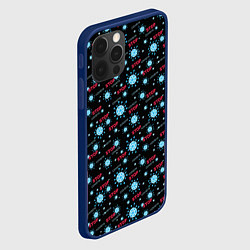 Чехол для iPhone 12 Pro Stop covid-19, цвет: 3D-тёмно-синий — фото 2