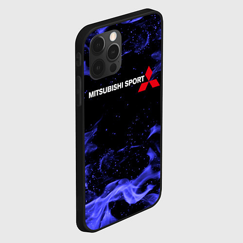 Чехол iPhone 12 Pro MITSUBISHI / 3D-Черный – фото 2