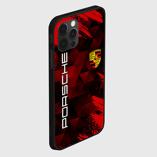 Чехол iPhone 12 Pro PORSCHE / 3D-Черный – фото 2