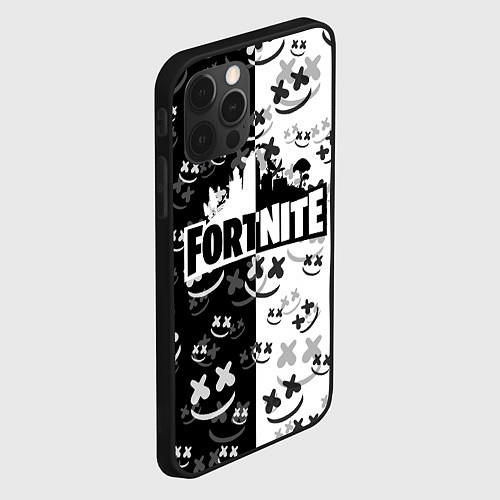 Чехол iPhone 12 Pro FORTNITE MARSHMELLO / 3D-Черный – фото 2