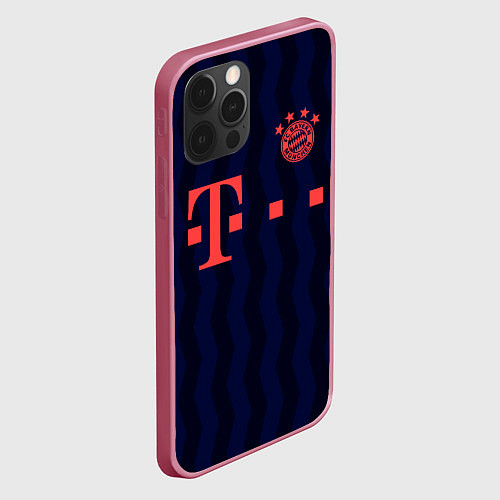 Чехол iPhone 12 Pro FC Bayern Munchen / 3D-Малиновый – фото 2