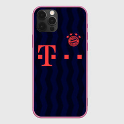Чехол для iPhone 12 Pro FC Bayern Munchen, цвет: 3D-малиновый