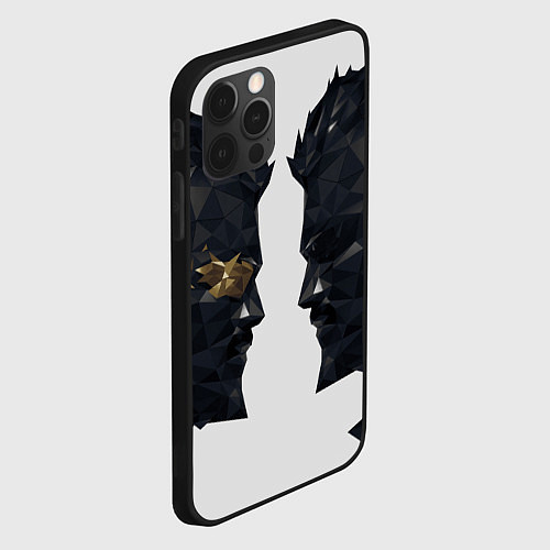 Чехол iPhone 12 Pro Отражение Адама Дженсена Deus Ex / 3D-Черный – фото 2