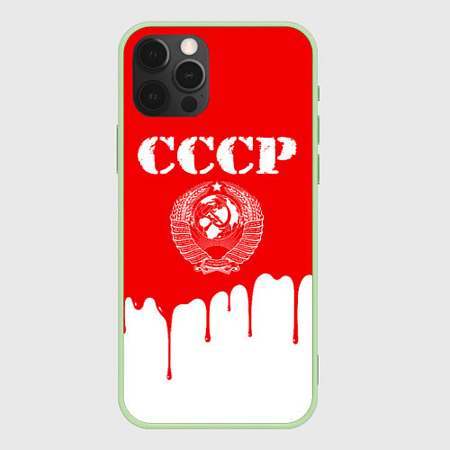Чехол iPhone 12 Pro СССР / 3D-Салатовый – фото 1
