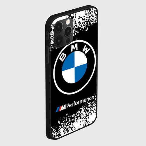 Чехол iPhone 12 Pro BMW БМВ / 3D-Черный – фото 2