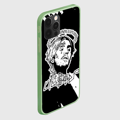 Чехол iPhone 12 Pro Lil Peep / 3D-Салатовый – фото 2