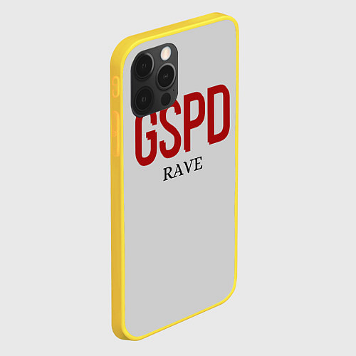 Чехол iPhone 12 Pro GSPD rave / 3D-Желтый – фото 2