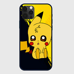 Чехол для iPhone 12 Pro ПикачуPikachu, цвет: 3D-черный