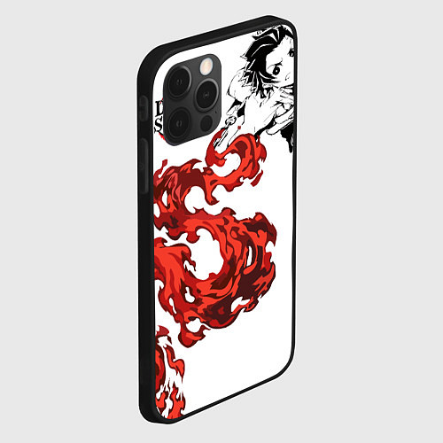 Чехол iPhone 12 Pro Клинок, рассекающий демонов / 3D-Черный – фото 2
