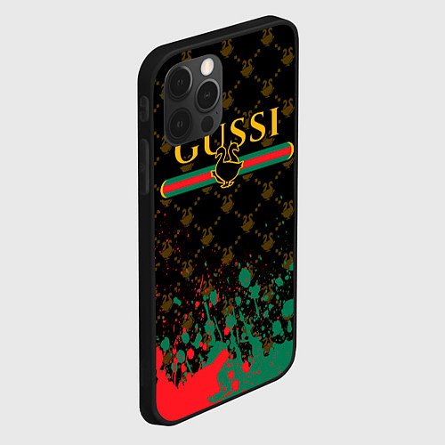 Чехол iPhone 12 Pro GUSSI ГУСИ / 3D-Черный – фото 2