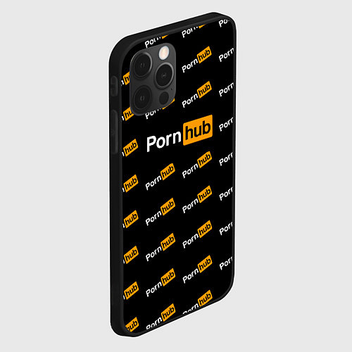 Чехол iPhone 12 Pro Porn Hub / 3D-Черный – фото 2