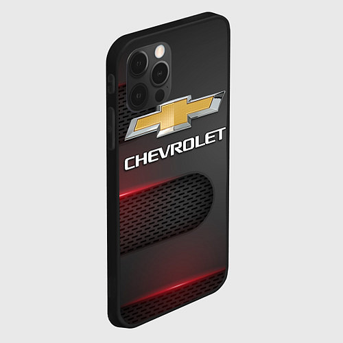 Чехол iPhone 12 Pro CHEVROLET / 3D-Черный – фото 2