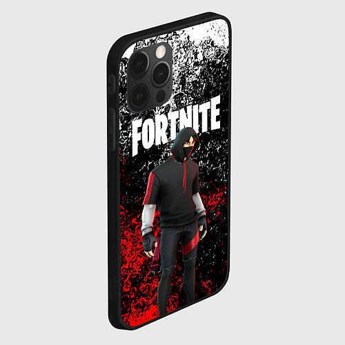 Чехол iPhone 12 Pro IKONIK FORTNITE / 3D-Черный – фото 2