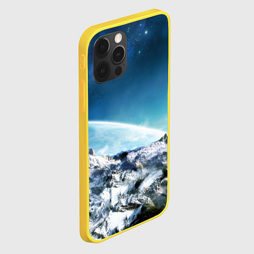 Чехол iPhone 12 Pro Космос S / 3D-Желтый – фото 2