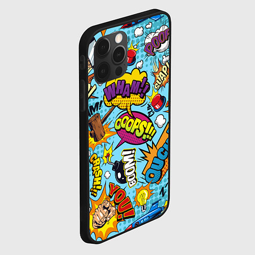 Чехол iPhone 12 Pro Pop art comics / 3D-Черный – фото 2