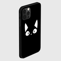 Чехол для iPhone 12 Pro Кошачья мордочка, цвет: 3D-черный — фото 2
