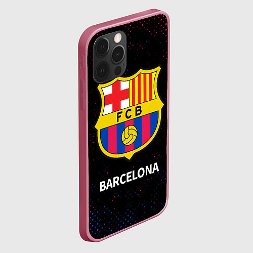 Чехол iPhone 12 Pro BARCELONA БАРСЕЛОНА / 3D-Малиновый – фото 2