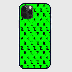 Чехол для iPhone 12 Pro Эл паттерн зеленый, цвет: 3D-черный