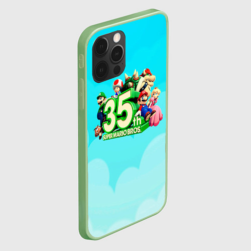 Чехол iPhone 12 Pro Mario / 3D-Салатовый – фото 2