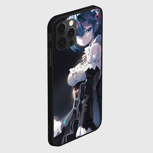 Чехол iPhone 12 Pro Rem / 3D-Черный – фото 2