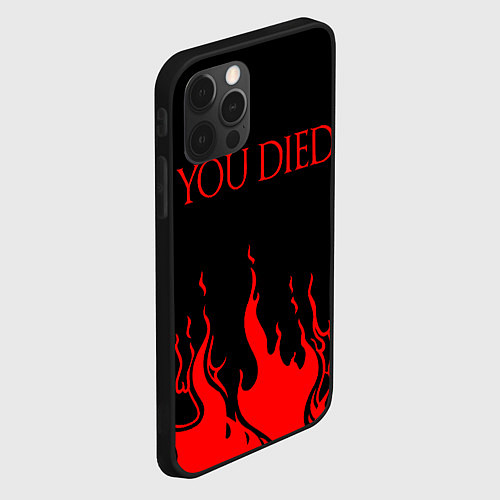 Чехол iPhone 12 Pro YOU DIED / 3D-Черный – фото 2